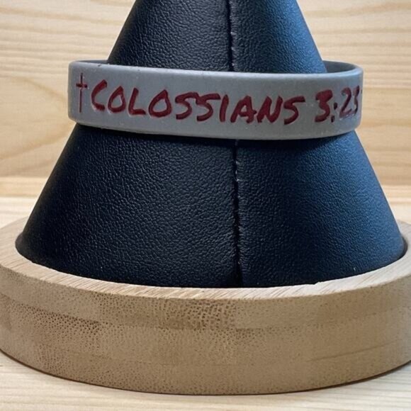 Gray BCA Basketball Colossians 3:25 Bracelet School - Picture 3 of 5